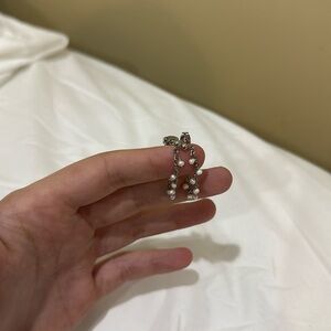 pura vida white dangly studs